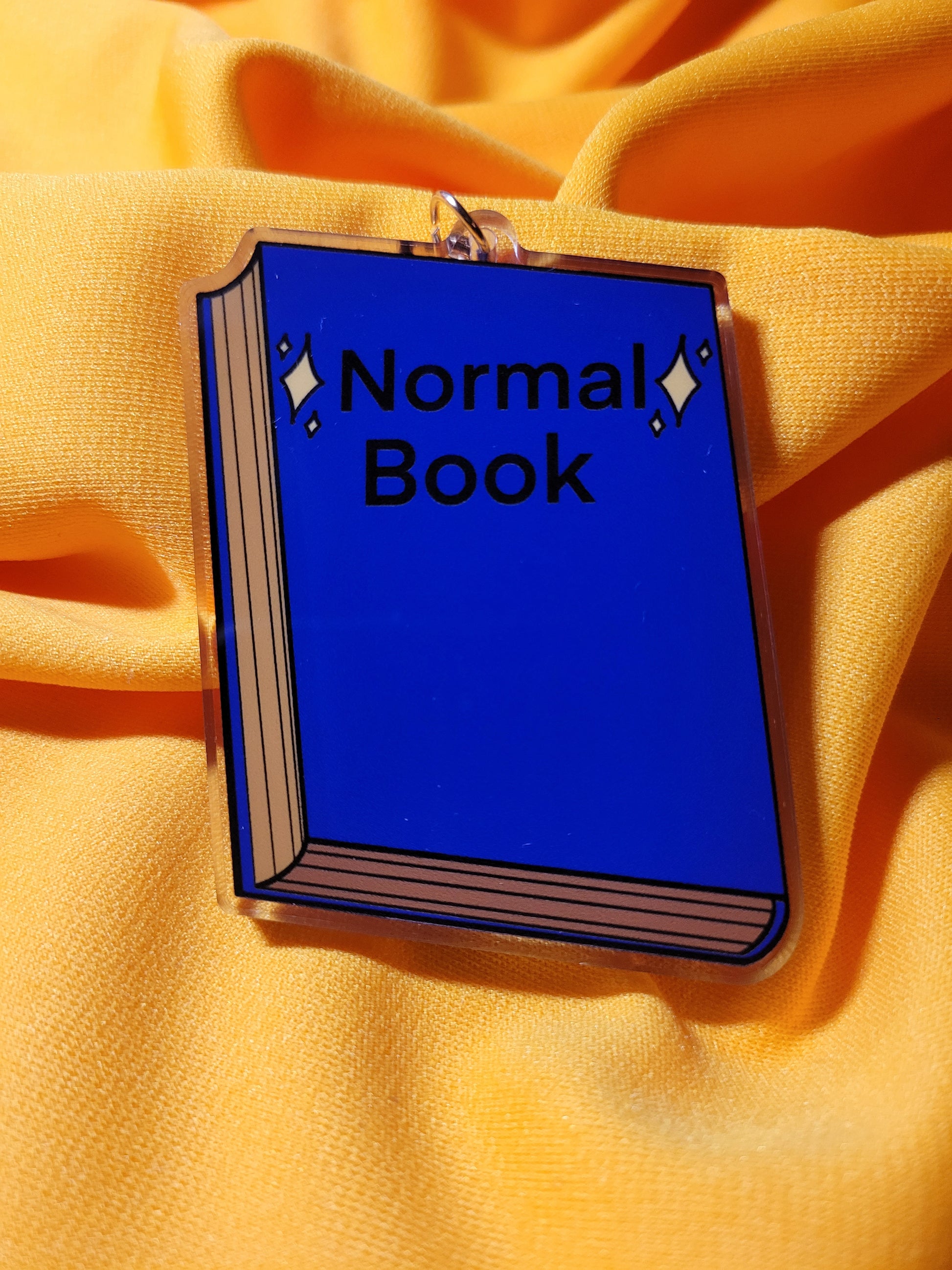 Totally Normal Book Keychain