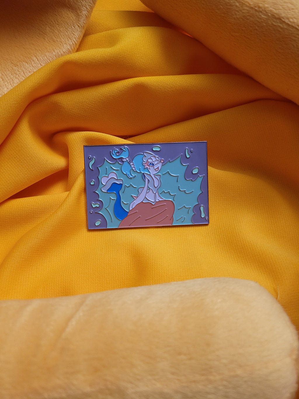 Pocket Mermaid Scene Enamel Pin - Small Frye Designs
